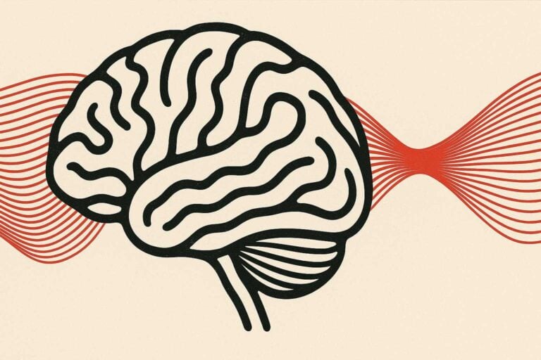 Illustration of a brain on MDMA
